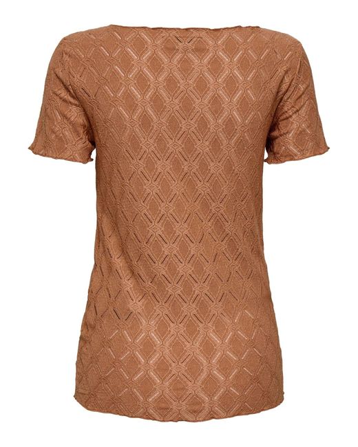 ONLY Brown T-Shirt Olmjunila