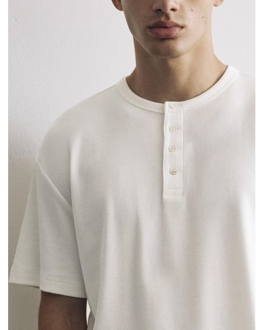 Pull&Bear T-Shirt in White für Herren