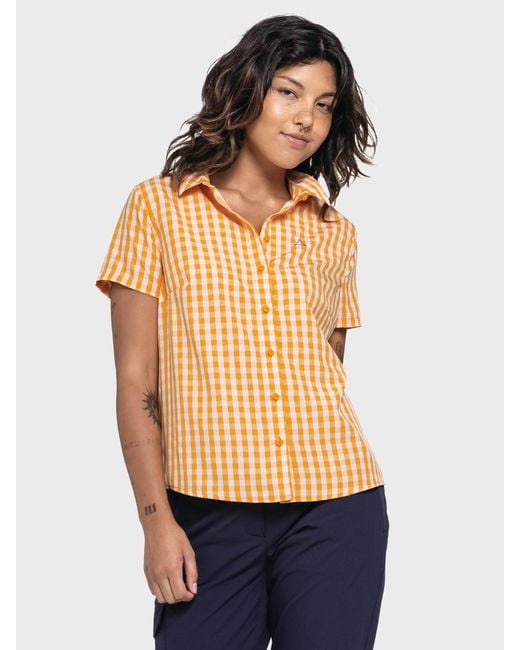 Schoeffel Orange Blusen Hiking Circ Blouse Style Dalfoss Wms