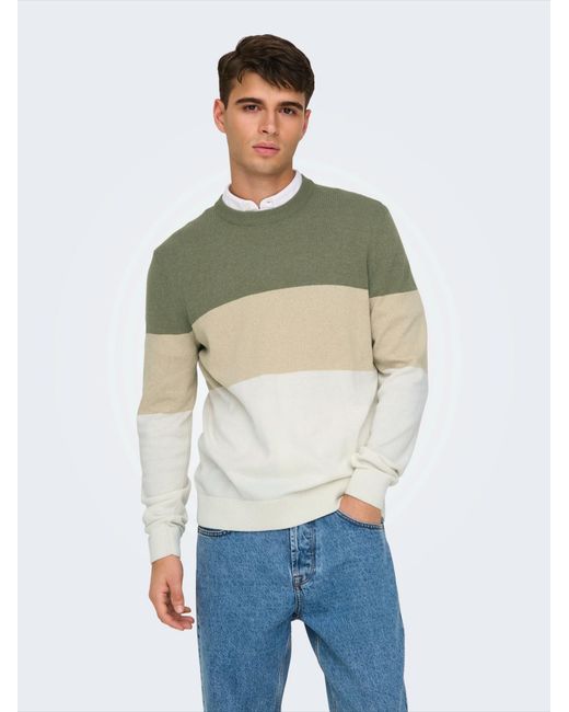 Only & Sons Pullover Onsrex in Green für Herren