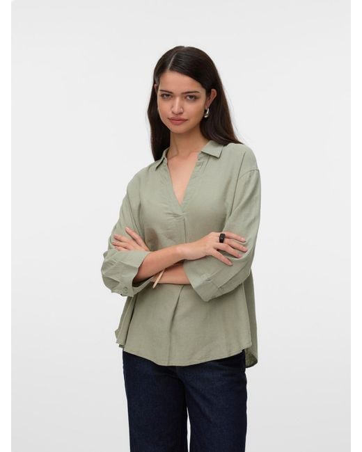 Vero Moda White Bluse 'Vmlinn'