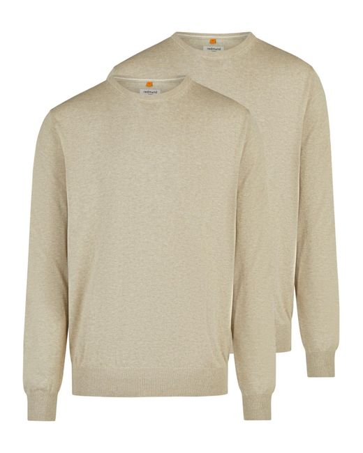 Redmond Pullover Basic in Natural für Herren