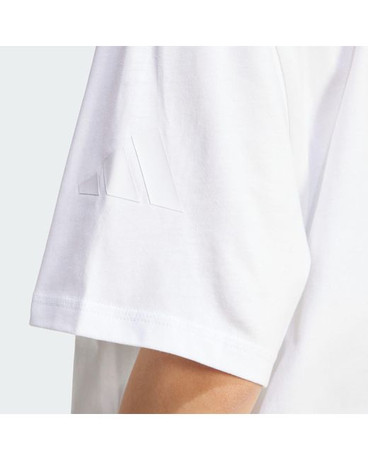 Adidas White Funktionsshirt 'Essentials Contemporary'
