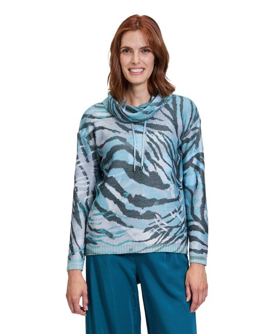 Betty Barclay Blue Strickpullover Mit Print