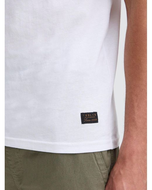 Solid T-Shirt Sdjuan in White für Herren