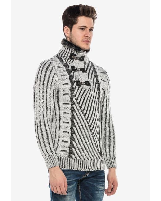 Cipo & Baxx Pullover in Gray für Herren