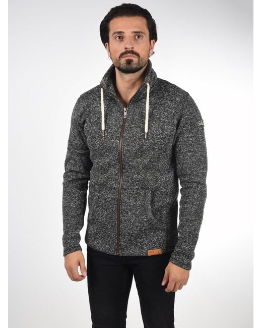 Solid Fleecejacke Luki in Gray für Herren