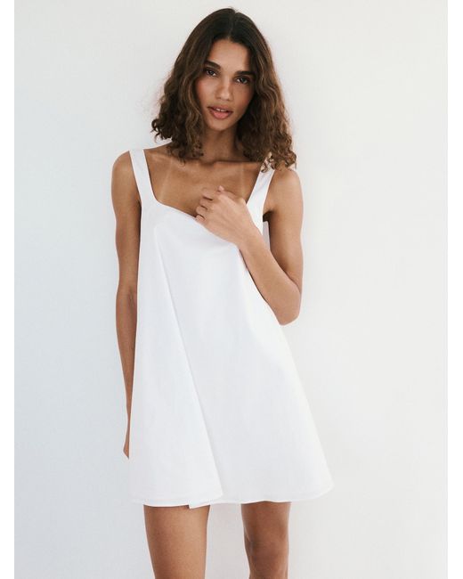 Mango White Kleid Clean