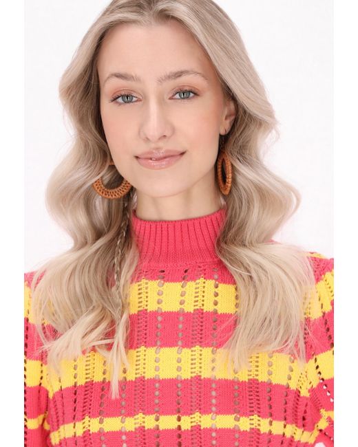IZIA Pink Pullover Boho