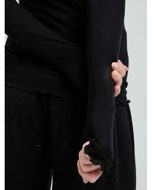 Seamless Basic Black Shirt Romance