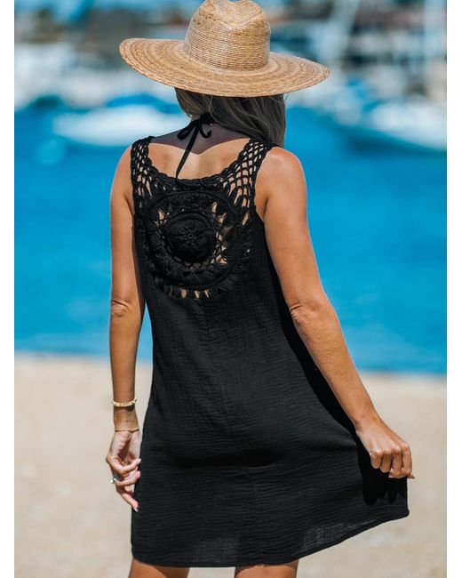 CUPSHE Black Strandkleid
