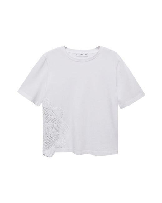 Mango White T-shirt 'tagli2'