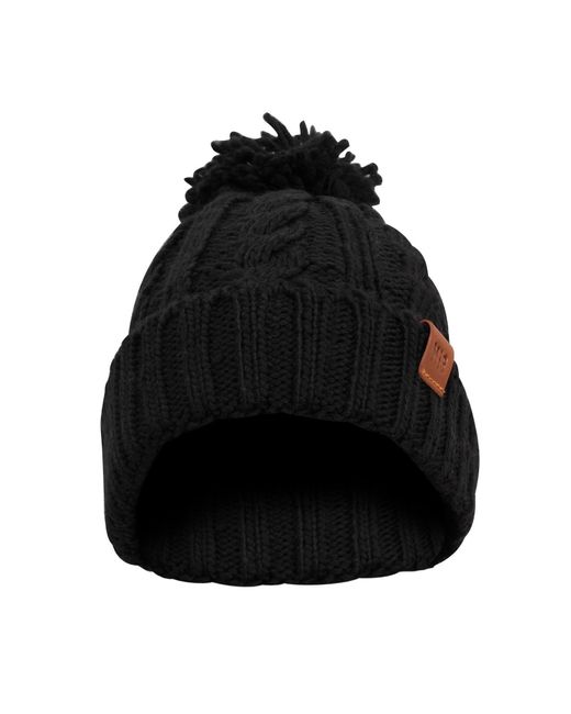 Manufaktur13 Black Mütze Rough Knit