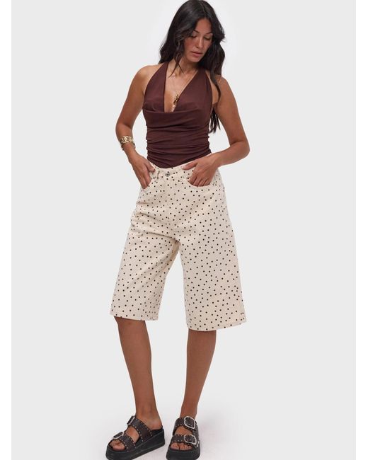 its basic Natural Its Basic Jeans Polka Bermuda Short