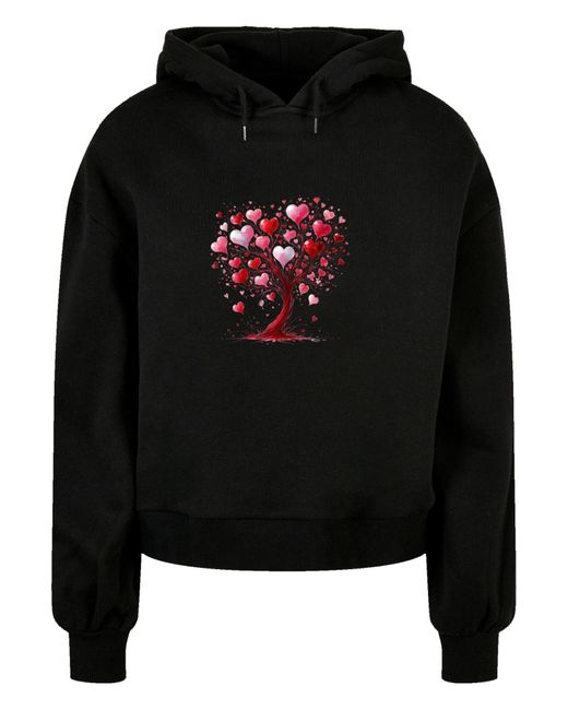 F4NT4STIC Black Pullover 'Herz Baum Aquarell Druck'
