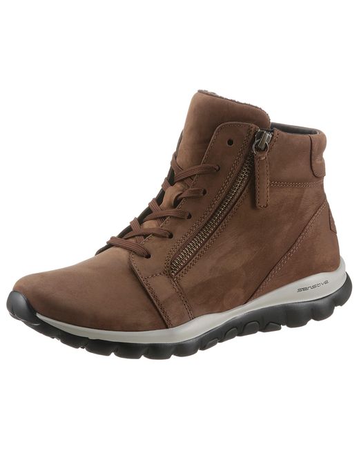 Gabor Brown Schnürstiefelette
