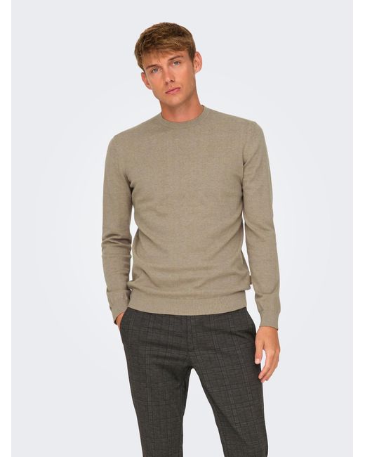 Only & Sons Pullover Onsloui in Gray für Herren
