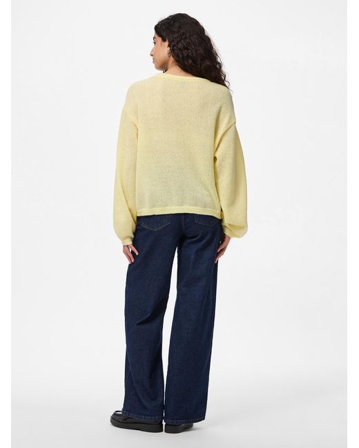 Pieces Yellow Pullover Pcida
