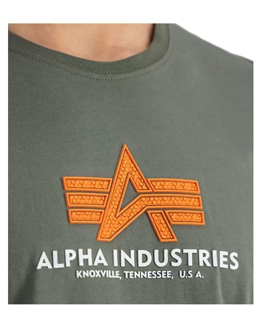 Alpha Industries Shirt Basic Rubber in Green für Herren