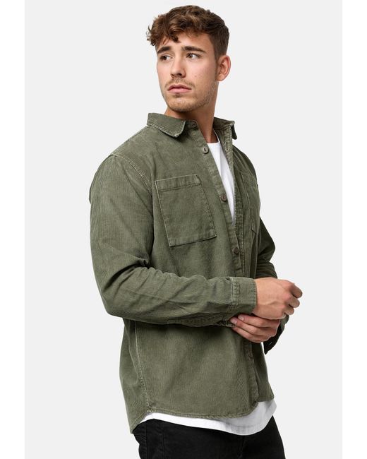INDICODE Hemd Thyge in Green für Herren