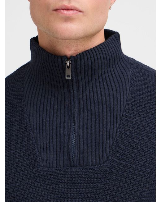 Solid Pullover Reco in Blue für Herren