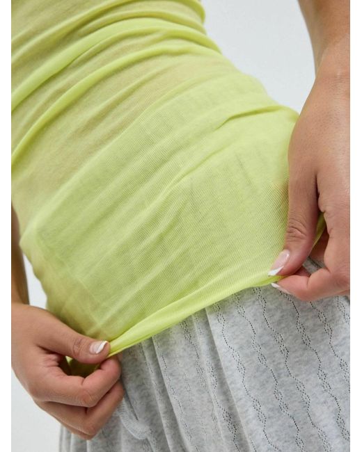 Seamless Basic Green Top Cotton