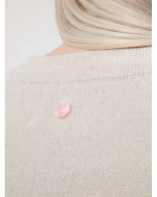 Numph White Pullover Bir Solid