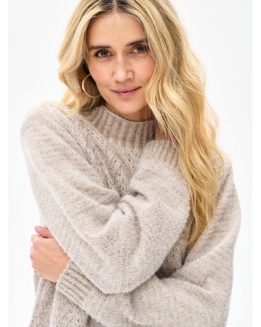 Blue Shadow White Pullover