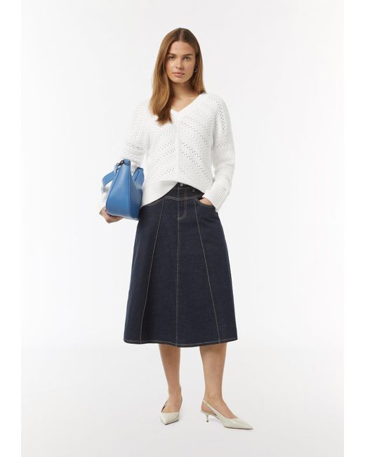 Comma, White Pullover