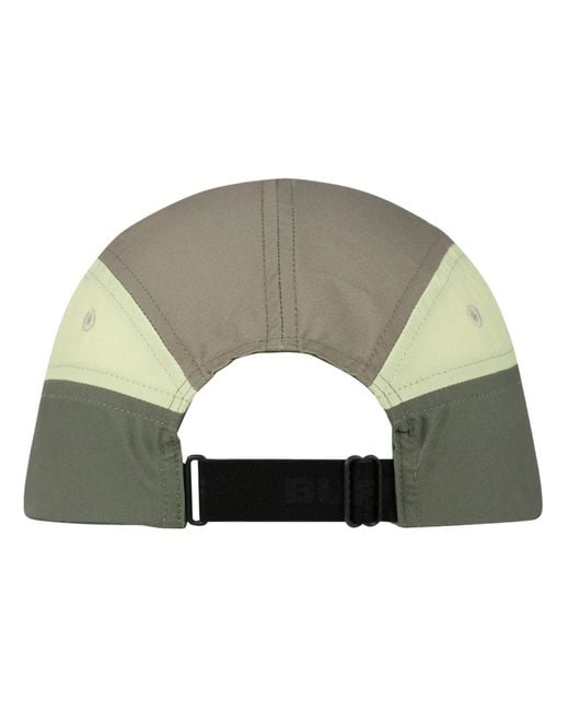 Buff Green Cap 5 Panel Go Cap