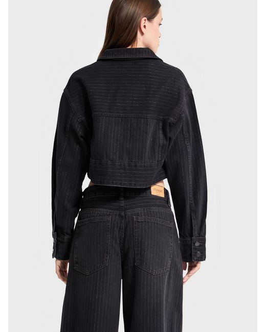 its basic Black Its Basic Übergangsjacke Striped Denim Jacket