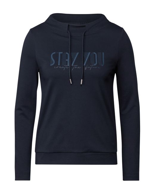 Cecil Blue Shirt Mit Wording
