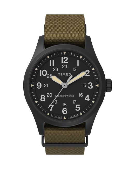 Timex Analoguhr Expedition North Field Post Solar in Black für Herren