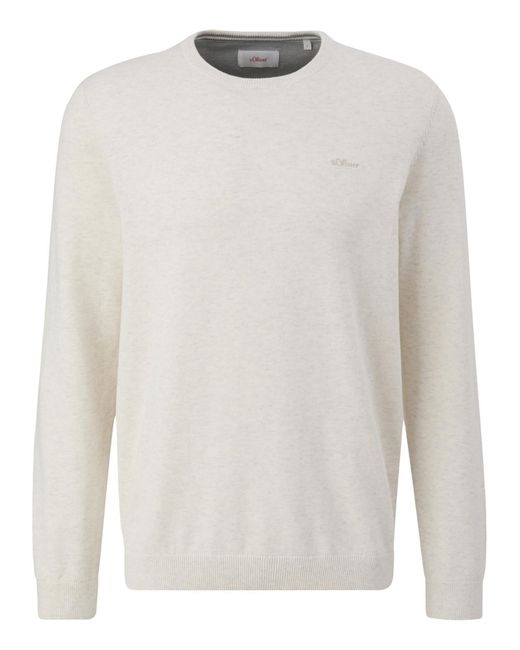 S.oliver Oliver Pullover Basic in White für Herren