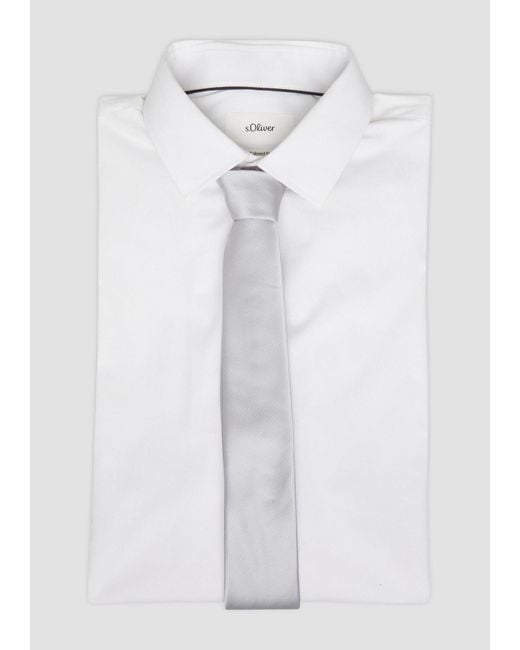 S.oliver Krawatte in White für Herren