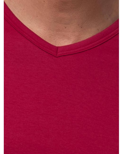Mey Pyjama Lang Tie Minimal in Red für Herren
