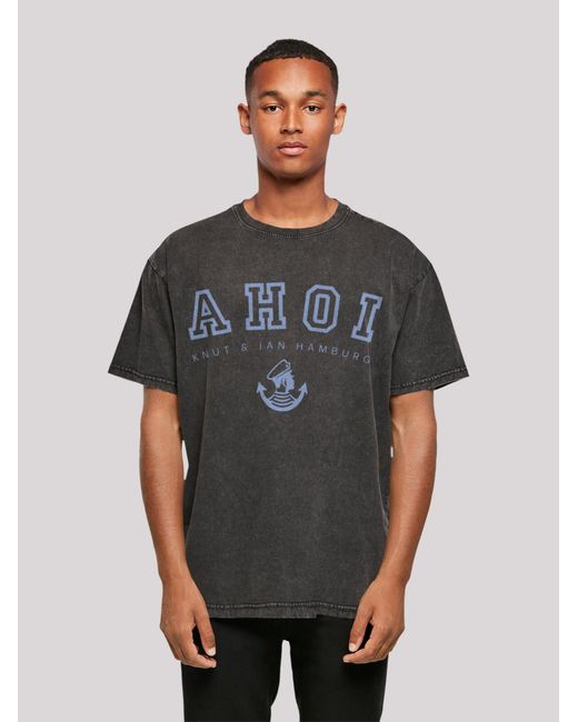 F4NT4STIC T-Shirt Ahoi Knut & Jan Hamburg in Black für Herren