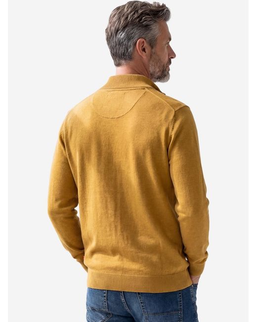 Redmond Pullover Basic in Yellow für Herren