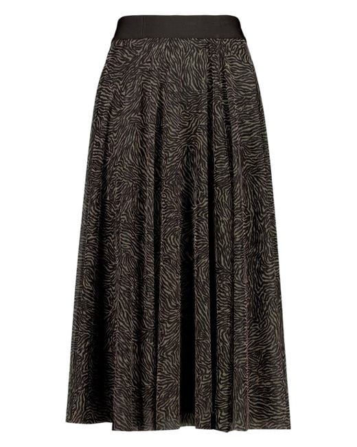 Zero Black Midirock Mit Muster