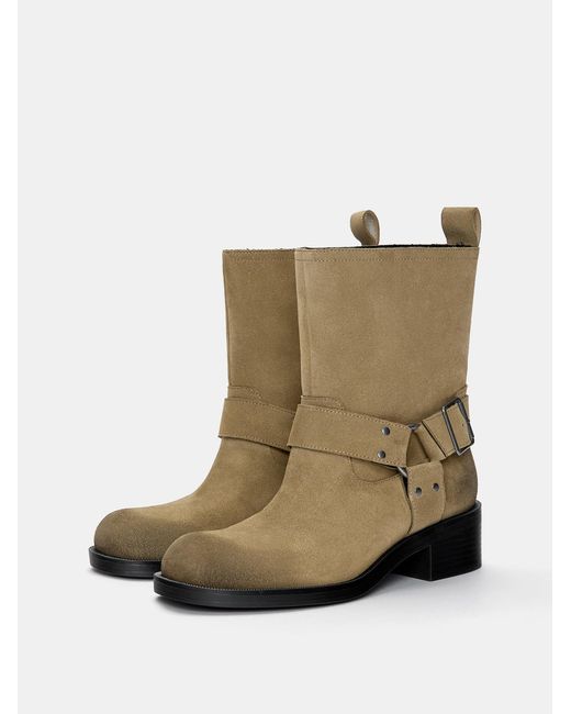 Pull&Bear Green Stiefelette