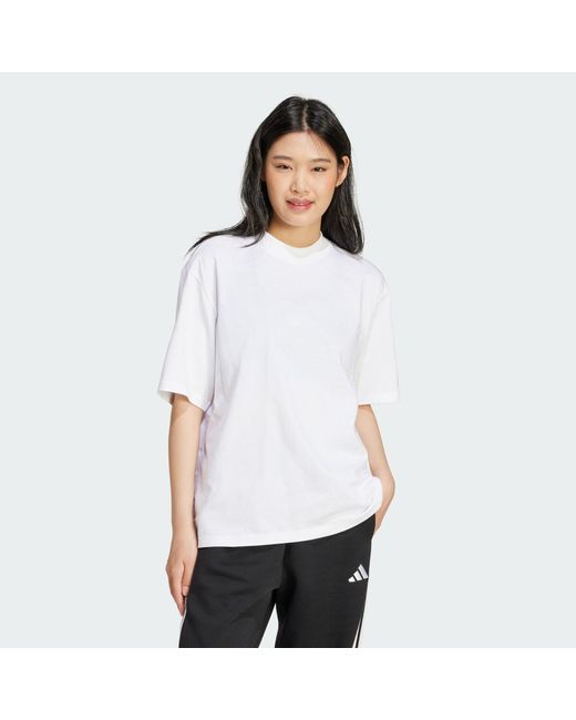 Adidas White Funktionsshirt 'Essentials Contemporary'