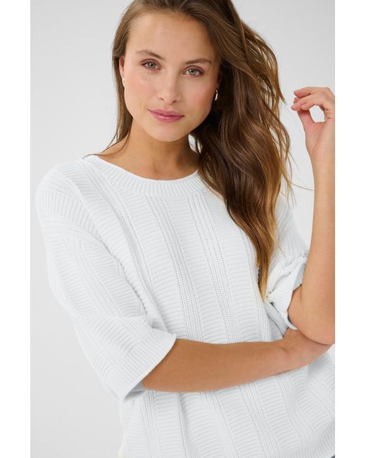 Kaffe White Pullover Whitney