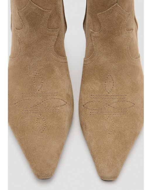 Mango White Stiefelette Lu