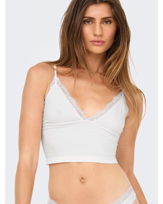 ONLY White Unterhemd Onlvicky