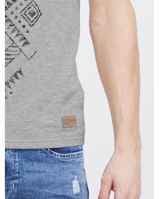 Solid Shirt Isaak in Gray für Herren