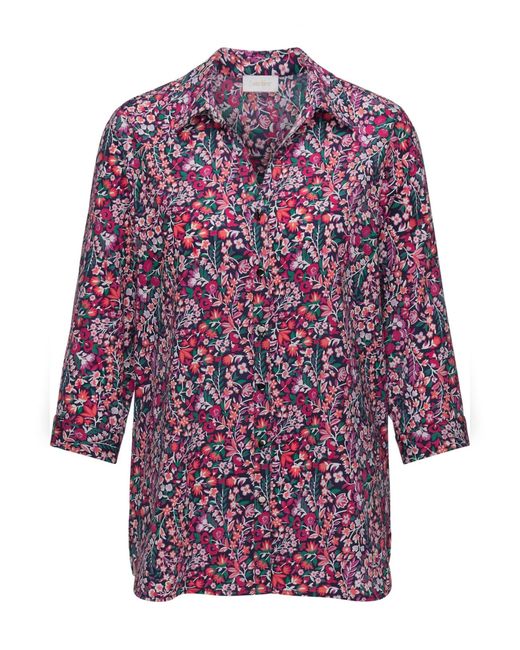 Goldner Purple Bluse
