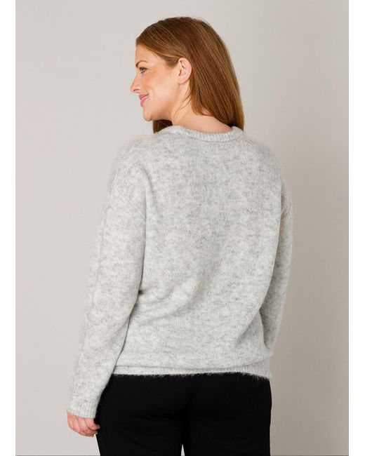 Base Level Curvy White Pullover