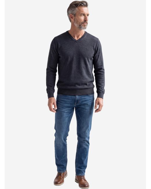 Redmond Pullover Basic in Blue für Herren
