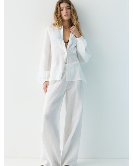 Pull&Bear White Bluse