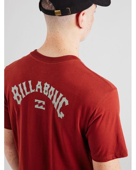Billabong T-Shirt Arch Wave in Red für Herren